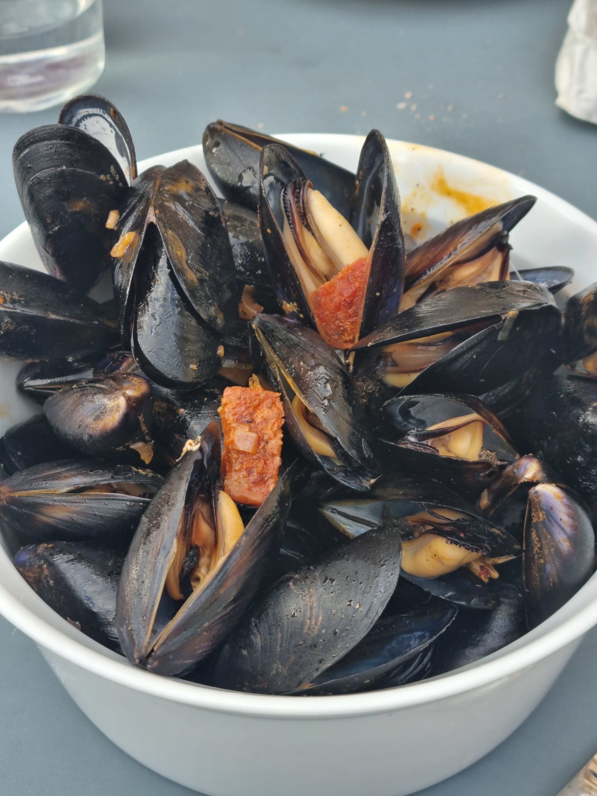 Moules au chorizo à la plancha