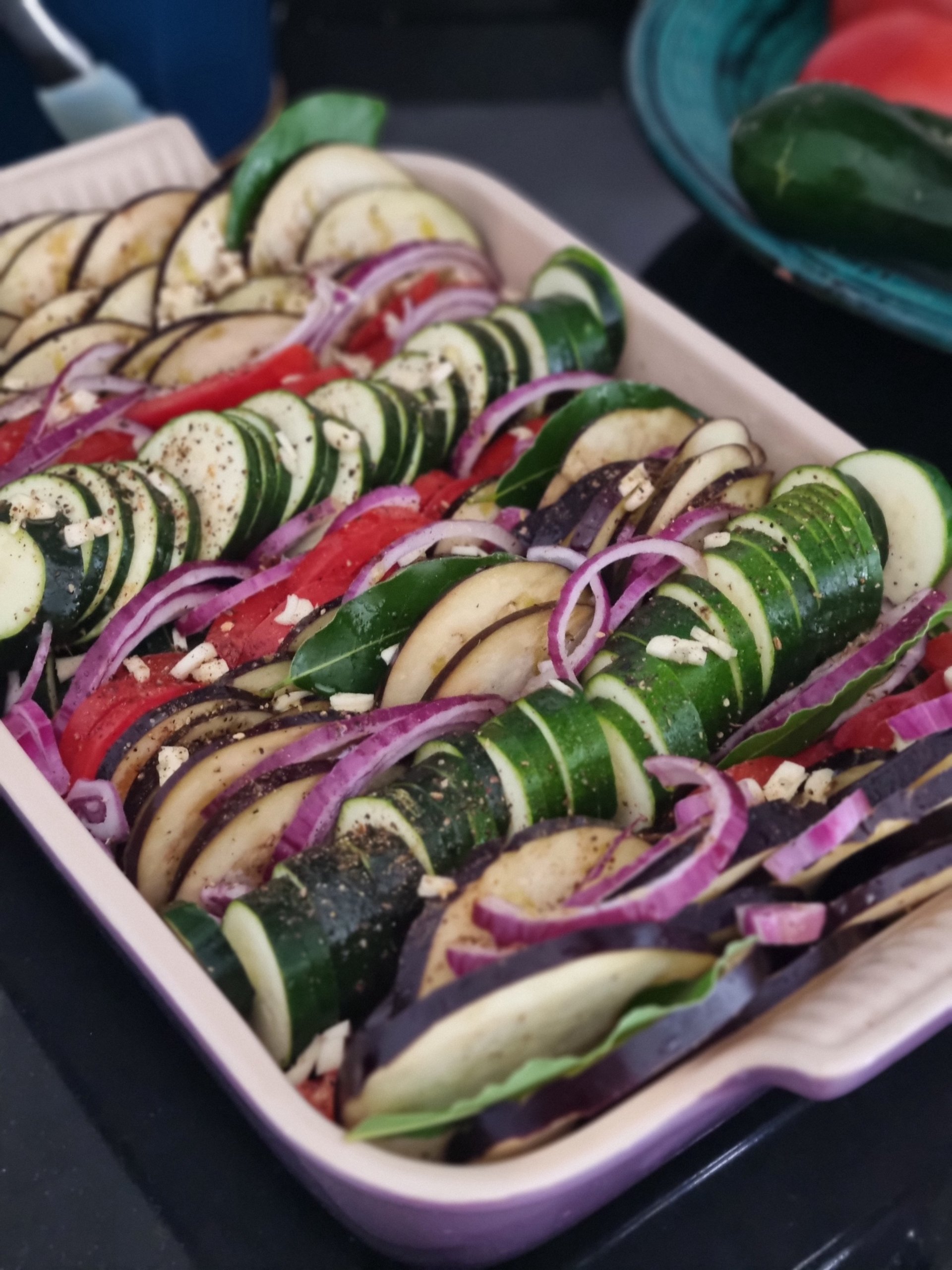 Tian de légumes aux courgettes, aubergines et tomates