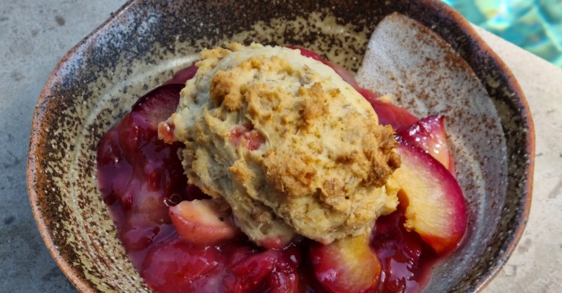 Ma recette du Cobbler aux pêches et prunes