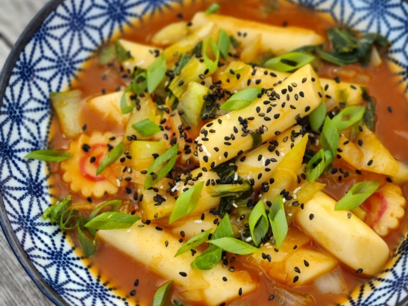 Recette Coréenne Tteokbokki en sauce