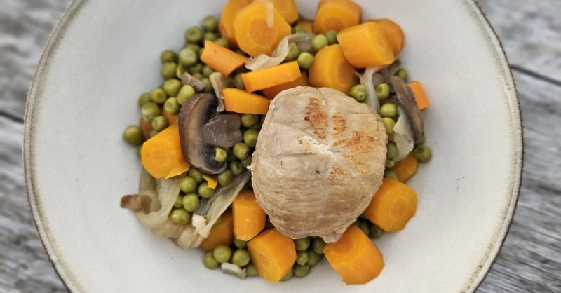 Paupiettes aux petits pois et carottes à la cocotte minute