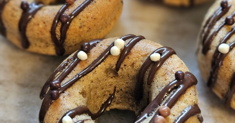 donuts au four au praliné et aux noisettes