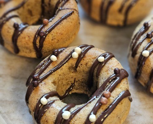 donuts au four au praliné et aux noisettes