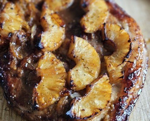 Recette de rouelle de porc caramélisée à l'ananas