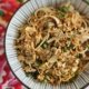 Nouilles sautées au porc haché et champignons