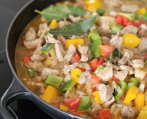 Ma recette du sauté de veau aux poivrons façon Axoa
